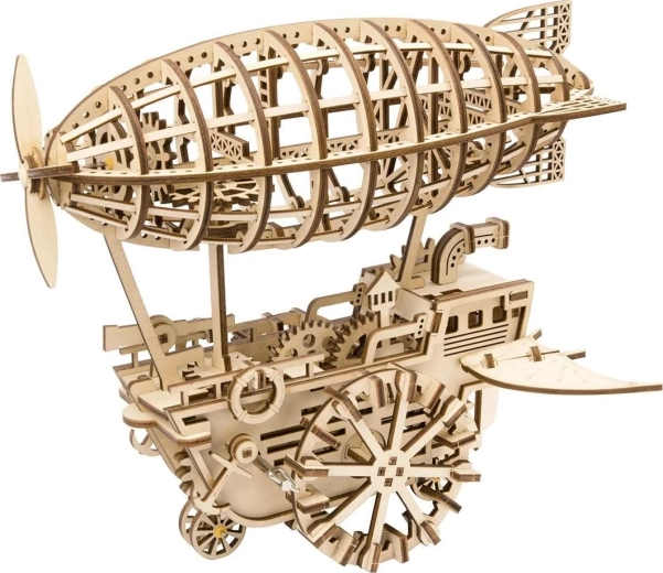 Puzle mecánico de madera: aeronave steampunk