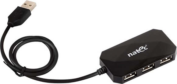 Hub USB de 4 puertos LOCUST USB 2.0 negro