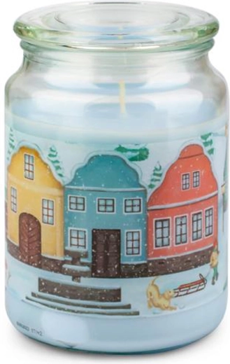 Vela aromática en vaso de cristal PROVENCE pueblecito 95 horas