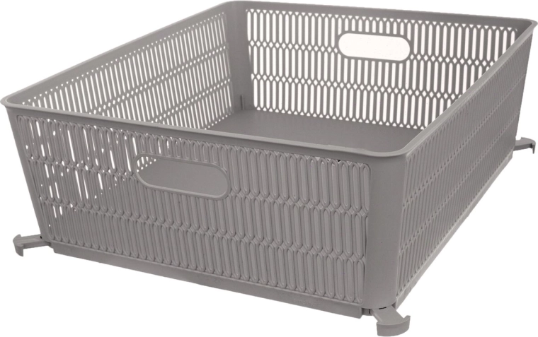 Cesta de almacenamiento apilable Nesta, gris