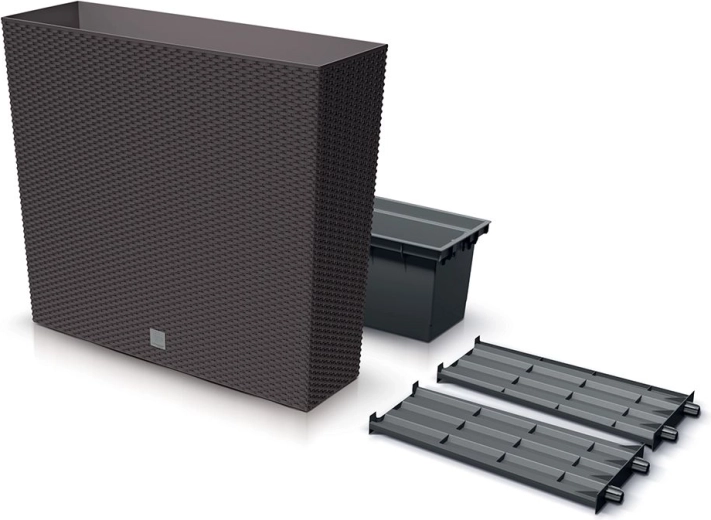 Jardinera alta Rato Case con inserto extraíble, umbra, 77 cm