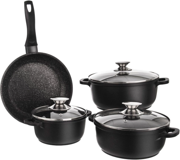 Set de cocina de granito GRANDE de 7 piezas