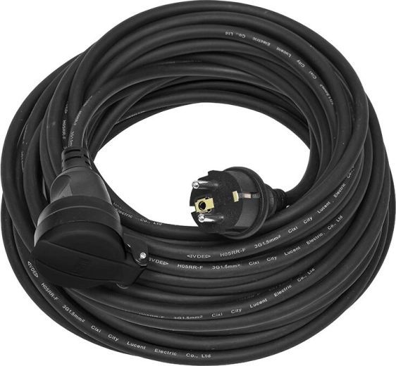 Cable alargador 20 m IP44, goma/neopreno, 3×1,5 mm²