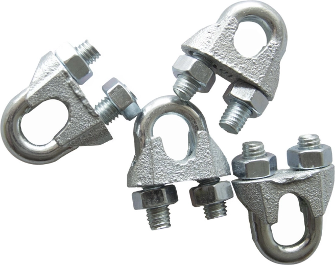 Abrazadera para cable 8 mm, acero galvanizado (10 uds.)