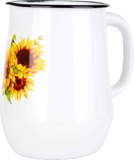 Jarra esmaltada de 2,5 l con diseño de girasoles