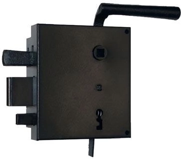 Cerradura superior para puerta Elzett Myšák L, negra