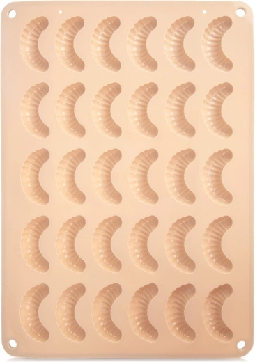 Molde de silicona para galletas y bombones – cuernitos, beige 34,5 × 24,5 × 1,2 cm
