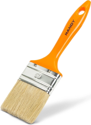 Brocha plana de pintor con mango de plástico de 60 mm