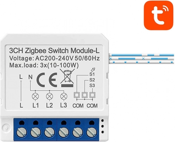 Interruptor inteligente ZigBee sin neutro Avatto LZWSM16-W3