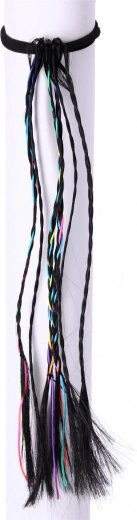 Goma para el pelo con trenzas de colores