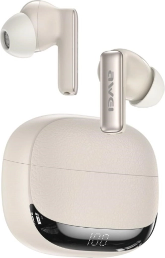 Auriculares inalámbricos Awei TA19 ANC TWS Bluetooth 6.0 beige