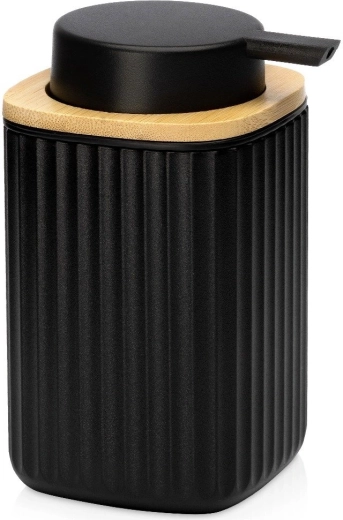 Dispensador negro Vilde para jabón líquido 300 ml