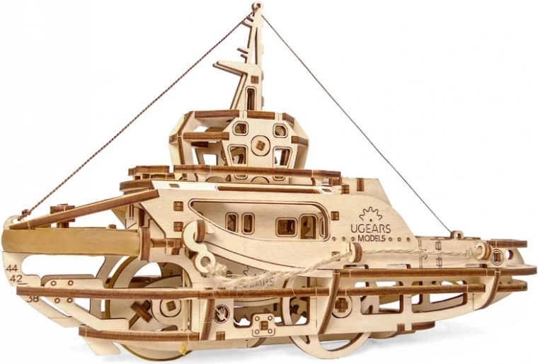 Puzzle mecánico de madera Ugears remolcador