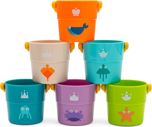 Vasos apilables para niños BABY MIX, 6 uds.