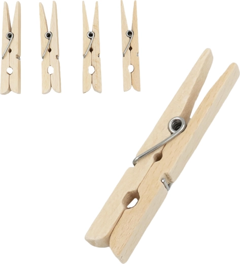 Pinzas de madera para la ropa - 48 uds.