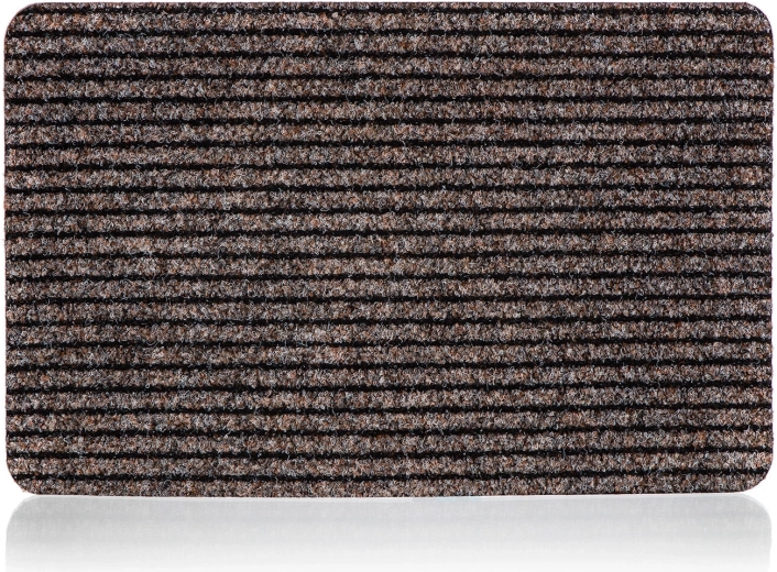 Alfombrilla de goma y textil 40 × 60 cm marrón
