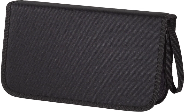 Funda para CD de nailon, 104 discos, negra