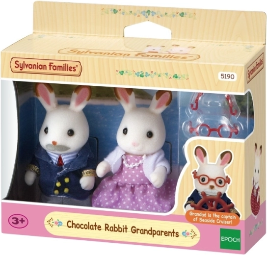 Sylvanian Families abuelos conejos con orejas de chocolate