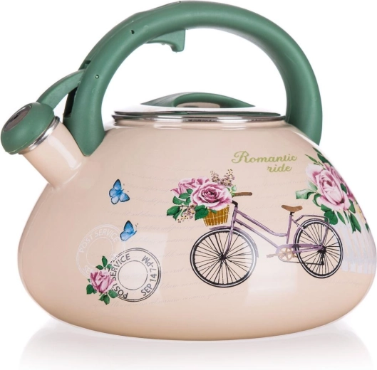 Hervidor esmaltado con silbato 3 l Romantic Ride, diámetro 22,5 cm