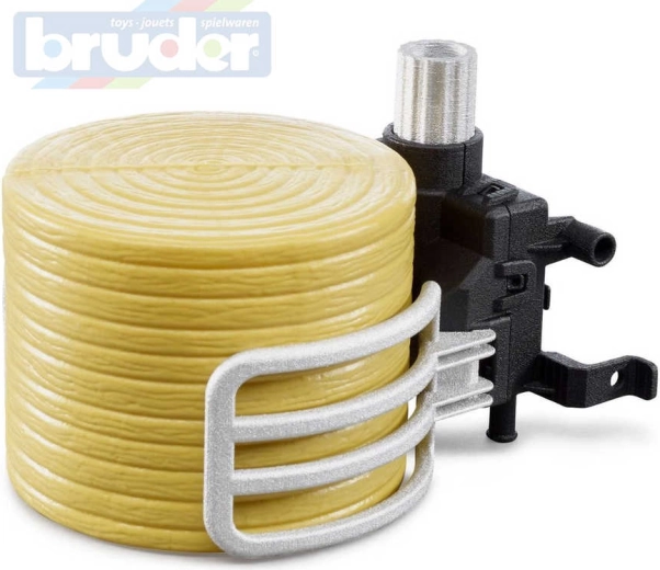 Pinza para pacas Bruder con paca de paja para cargadoras frontales 1:16