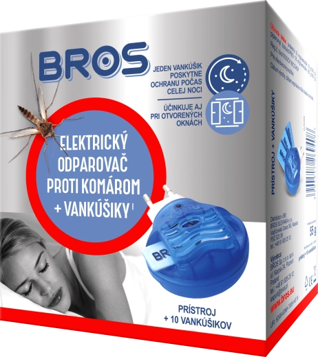 Vaporizador eléctrico Bros contra mosquitos + almohadillas, 10 uds.