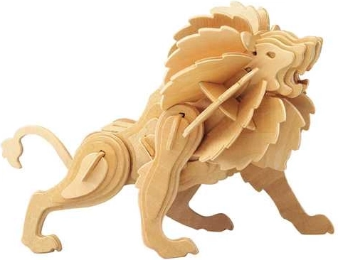 Rompecabezas 3D de madera león
