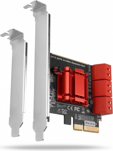 Axagon controlador PCIe 6x SATA 6G interno ASM1166 (SP y LP)