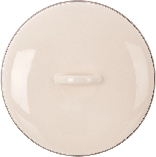 Tapa esmaltada color crema 26,5 cm