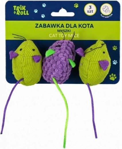 Juguete para gato ratones 3 uds