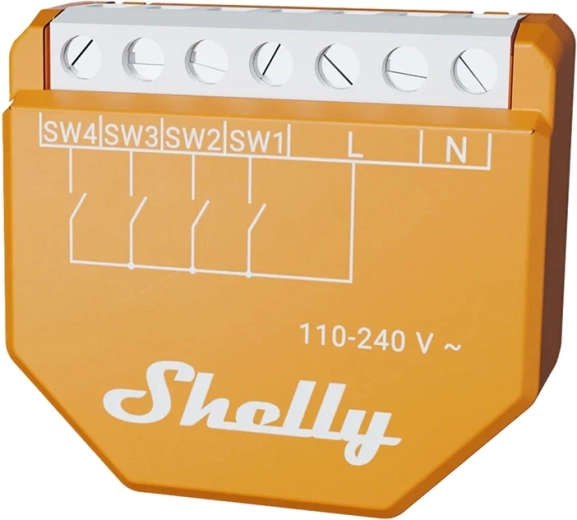 Shelly wave i4 lr módulo de entrada inteligente Z-Wave