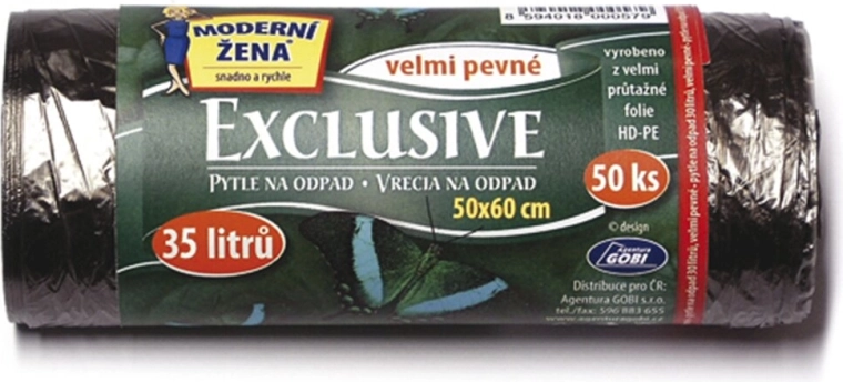 Bolsas de basura Exclusive 35 l negras 50 uds