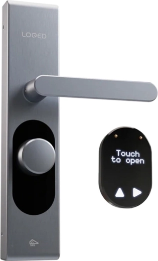 Cerradura inteligente para puerta Loqed Touch (plateado) con Wi‑Fi y Bluetooth