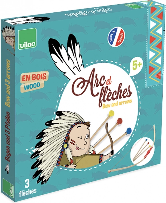 Set infantil de tiro con arco de madera con ventosas
