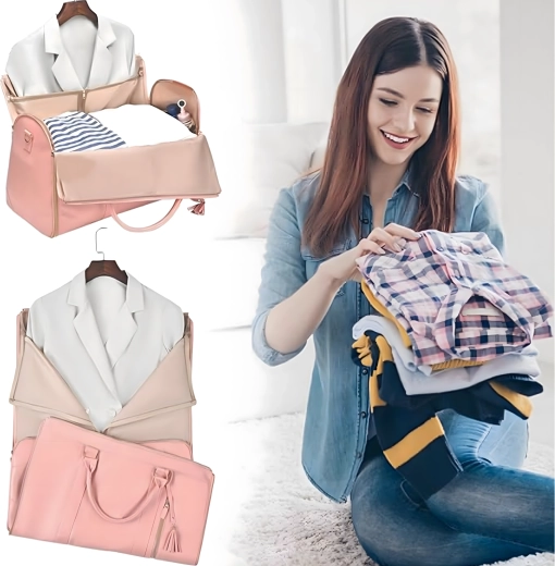 2 en 1: funda para ropa + weekender espacioso