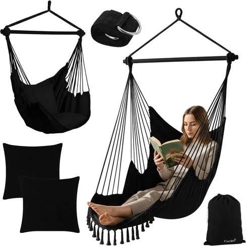Sillón colgante 210 cm negro Gardlov