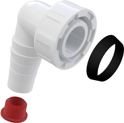 Codo completo G1" para conectar lavadora/lavavajillas al sifón (17–23 mm)