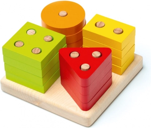 CUBIKA Clasificamos formas – encajable de madera, 17 piezas