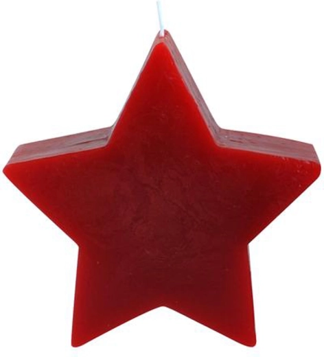 Vela navideña estrella roja 375 g