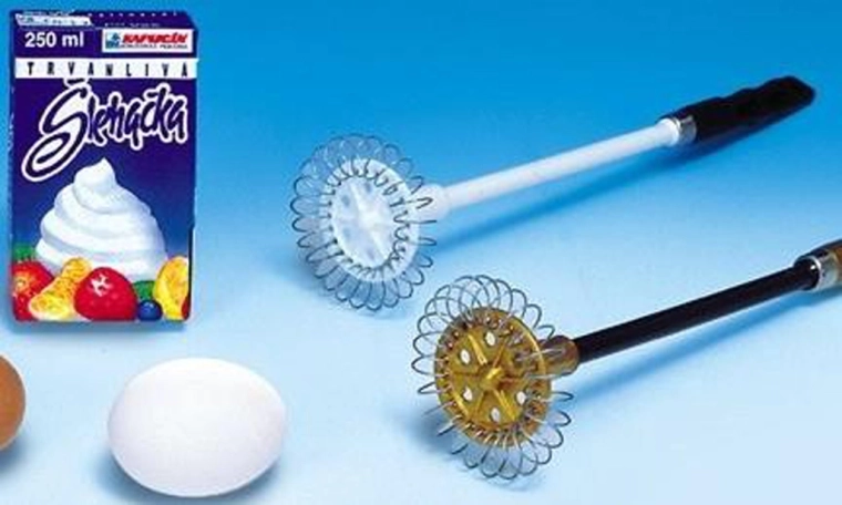 Batidor manual en espiral de acero inoxidable 6,5 cm