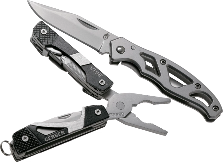 Gerber Vise + Mini Paraframe alicates multifunción y navaja de bolsillo 5,6 cm