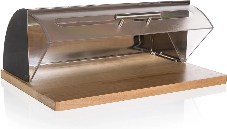 Elegante combinación de madera y acero inoxidable