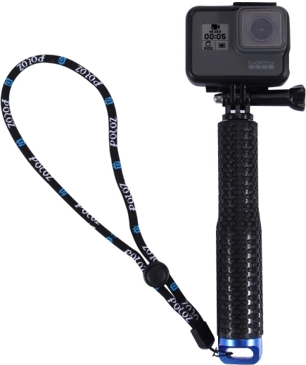 Palo selfie telescópico PULUZ extensible para cámaras de acción, negro (DJI, GOPRO, INSTA360)