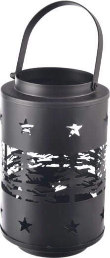 Candelero metálico XMAS negro 21 cm