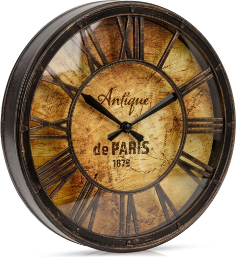 Reloj de pared negro 20 cm