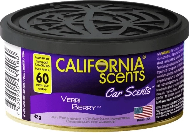Fragancia para coche California Scents Verri Berry – arándano