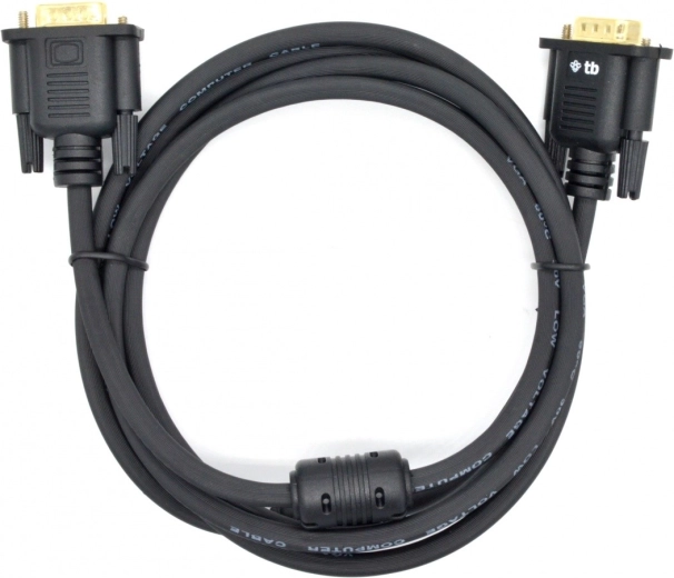 Cable VGA 1,8 m negro con conectores chapados en oro
