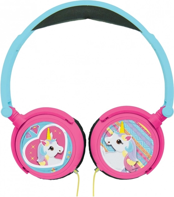 Auriculares infantiles plegables con cable Unicornio