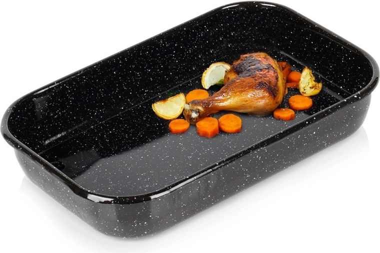 Asadera rectangular esmaltada 4,8 l, 38 × 24,5 × 7 cm