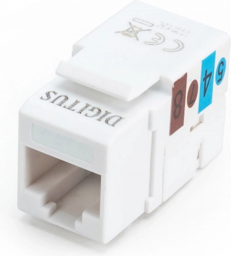 Módulo keystone RJ45 CAT6 UTP con terminación LSA, blanco