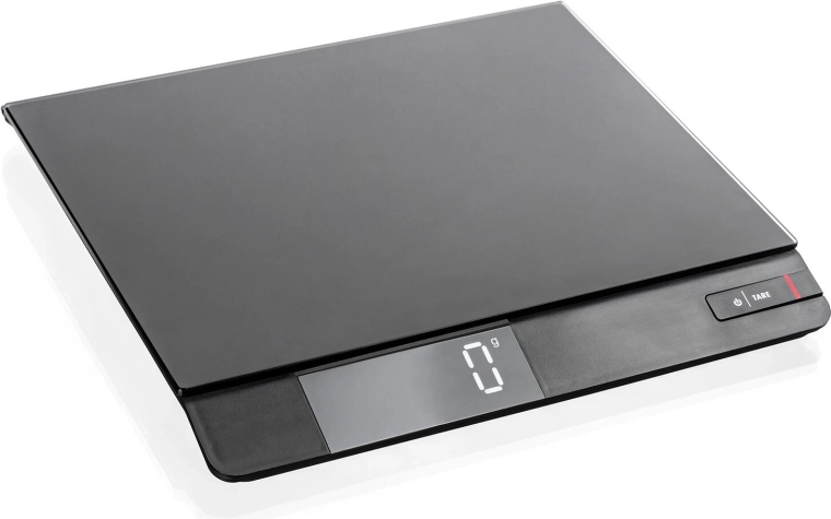 Báscula digital de cocina 15 kg CULINARIA Black – báscula fina de vidrio con pantalla LED